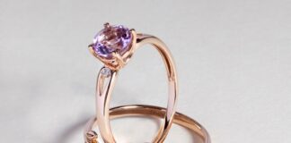 Złoty pierścionek na prezent